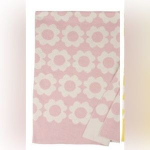 Orla Kiely Pink and White Floral Blanket